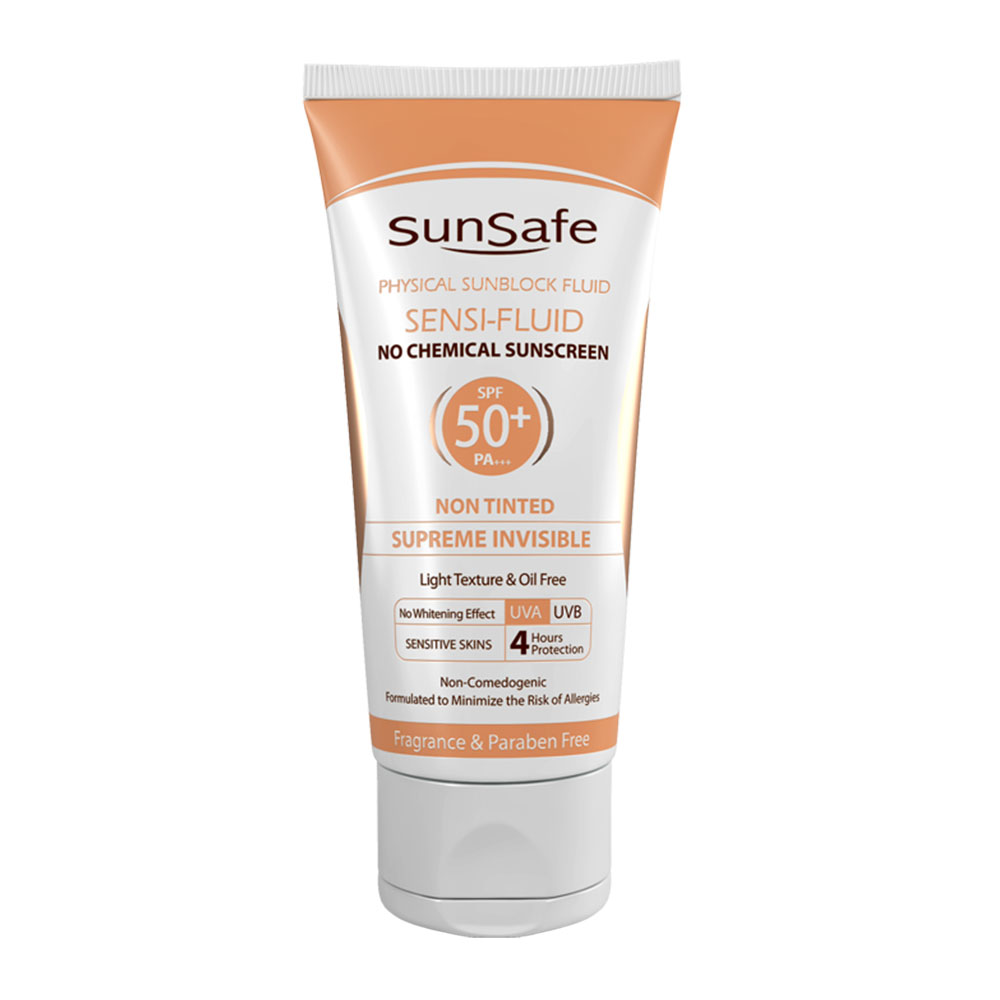 فلوئید ضد آفتاب +SPF 50 پوست حساس سان سیف SENSI-FLUID